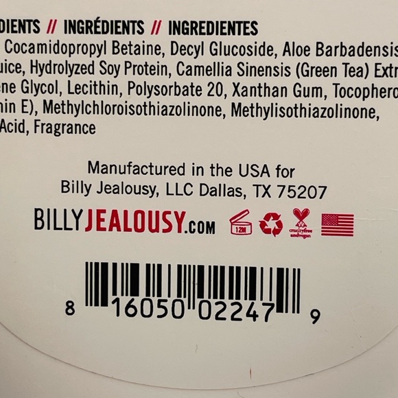 Billy Jealousy Mens Beard shampoo & leave in conditioner set 8 fl Oz each - Picture 4 of 7